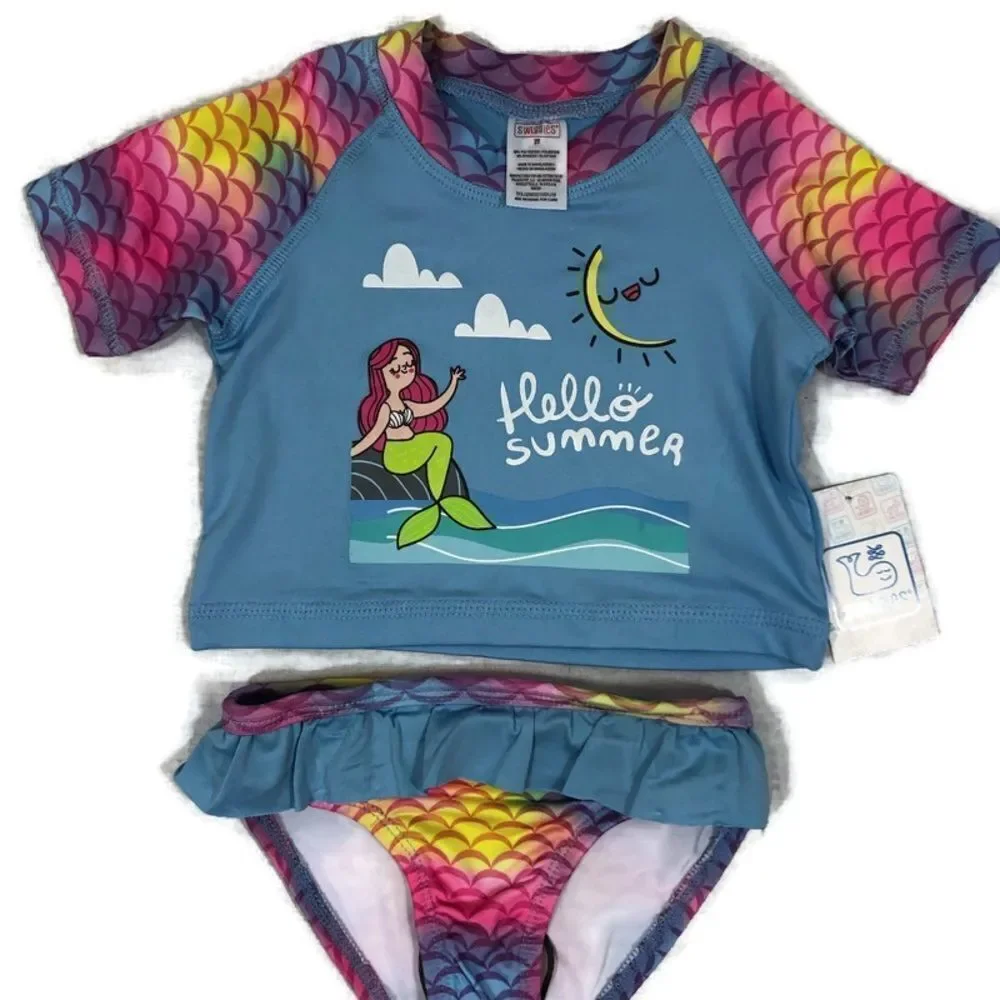 Brand new Size 2T‎ Mermaid Bikini with Crop Top